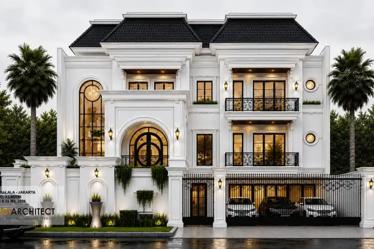 Desain Rumah 3 Lantai American Classic 2026