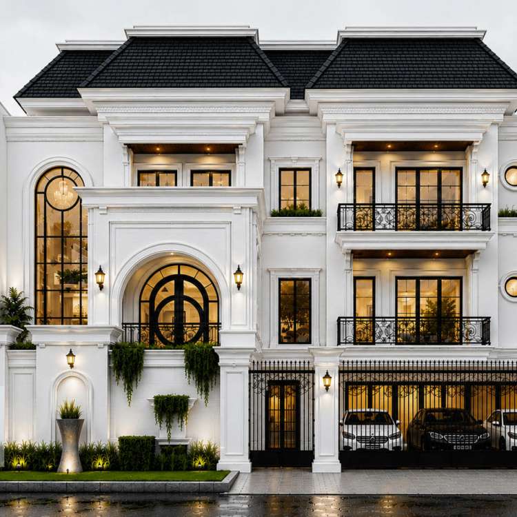 Desain Rumah 3 Lantai American Classic 2026