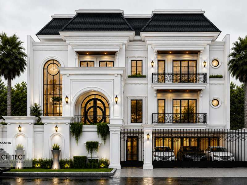 Desain Rumah 3 Lantai American Classic 2026