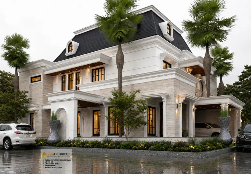 RUMAH HOOK 2 LANTAI KLASIK MODERN sigiarchitect