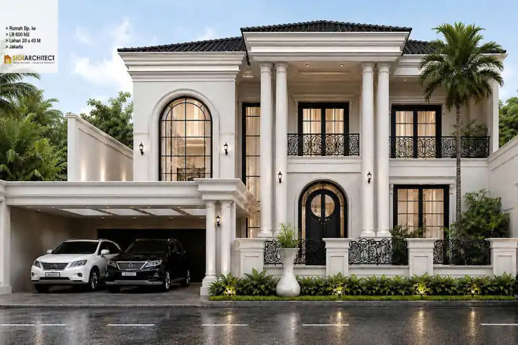 Desain Rumah Klasik 500 M2, 2 Lantai 2026