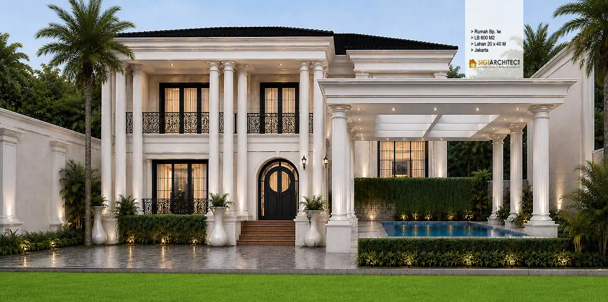desain rumah klasik 500 kolam renang sigiarchitect