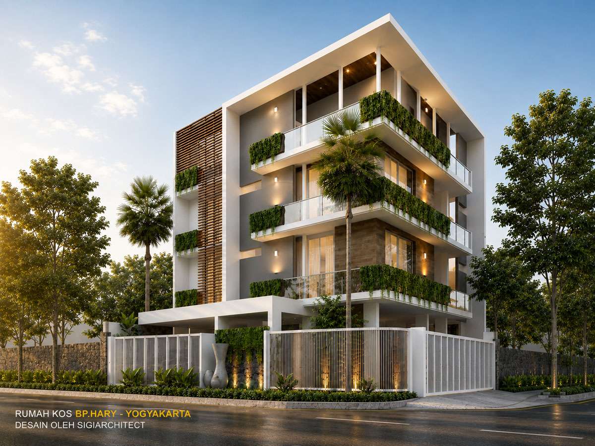 DESAIN RUMAH KOST LANTAI HOOK SIGIARCHITECT