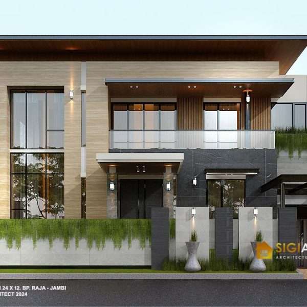 MODEL RUMAH MINIMALIS TROPIS 2 LANTAI 2024
