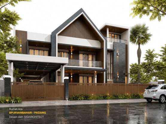jasa arsitek kos tropis 2 lantai sigiarchitect